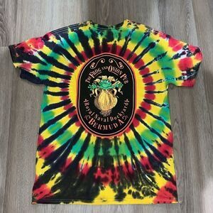 Bob Marley tie dye colors Rastafarian Frog & Onion pub bar Bermuda T shirt S